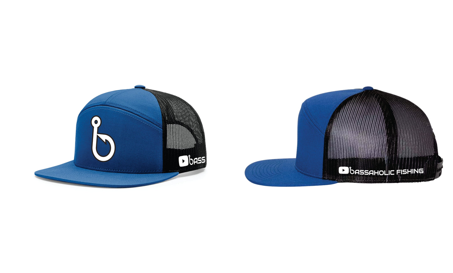 Bassaholic "b" Hooked 7-Panel Hat